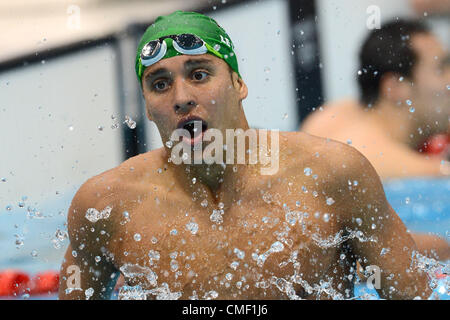 LONDON, ENGLAND - JULY 30, Chad le Clos of South Africa during the Mens 200m butterfly final at the Aquatic Centre on July 31, 2012 in London, England Photo by Roger Sedres / Gallo Images Stock Photo