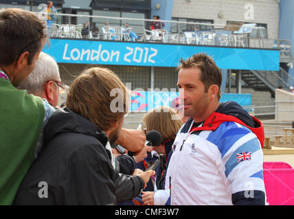 31.07.2012. Weymouth, England.  Members of the British Sailing Team Olympic Games 2012 Ben Ainslie Stock Photo