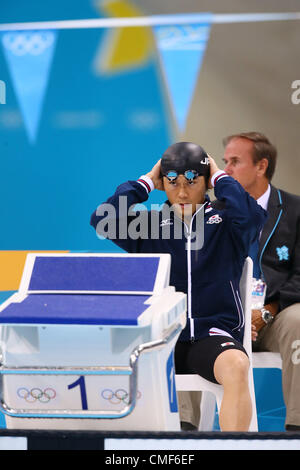 Kazuki Watanabe (JPN), AUGUST 1, 2012 - Swimming : Men's 200m Backstroke Semi-final at Olympic Park - Aquatics Centre during the London 2012 Olympic Games in London, UK. (Photo by YUTAKA/AFLO SPORT) Stock Photo