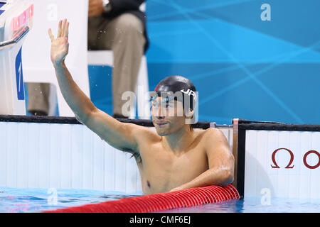 Kazuki Watanabe (JPN), AUGUST 1, 2012 - Swimming : Men's 200m Backstroke Semi-final at Olympic Park - Aquatics Centre during the London 2012 Olympic Games in London, UK. (Photo by YUTAKA/AFLO SPORT) Stock Photo