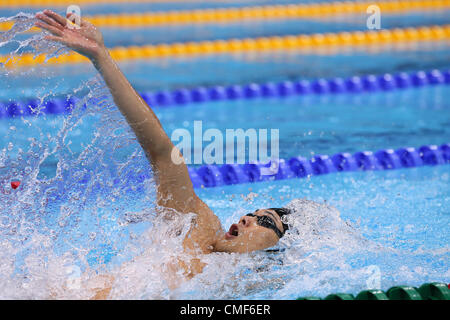 Kazuki Watanabe (JPN), AUGUST 1, 2012 - Swimming : Men's 200m Backstroke Semi-final at Olympic Park - Aquatics Centre during the London 2012 Olympic Games in London, UK. (Photo by YUTAKA/AFLO SPORT) Stock Photo