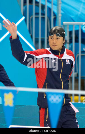 Kazuki Watanabe (JPN),  AUGUST 1, 2012 - Swimming :  Men's 200m backstroke  Heat at Aquatics Centre during the London 2012 Olympic Games in London, UK.   (Photo by Enrico Calderoni/AFLO SPORT) Stock Photo