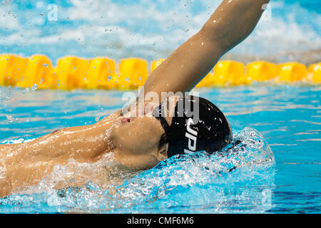 Kazuki Watanabe (JPN),  AUGUST 1, 2012 - Swimming :  Men's 200m backstroke  Heat at Aquatics Centre during the London 2012 Olympic Games in London, UK.   (Photo by Enrico Calderoni/AFLO SPORT) Stock Photo