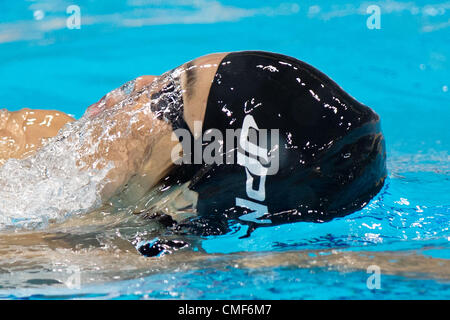 Kazuki Watanabe (JPN),  AUGUST 1, 2012 - Swimming :  Men's 200m backstroke  Heat at Aquatics Centre during the London 2012 Olympic Games in London, UK.   (Photo by Enrico Calderoni/AFLO SPORT) Stock Photo