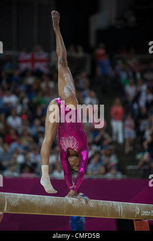 Gabrielle Douglas (USA) gold medalist in the Women's Individual All-Around at the 2012 Olympic Summer Games, London, England. Stock Photo