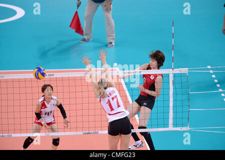 Maiko Kano (JPN),  JULY 28, 2012 - Volleyball :  Women's Preliminary Round at Earls Court  during the London 2012 Olympic Games in London, UK.   (Photo by Jun Tsukida/AFLO SPORT) [0003] Stock Photo