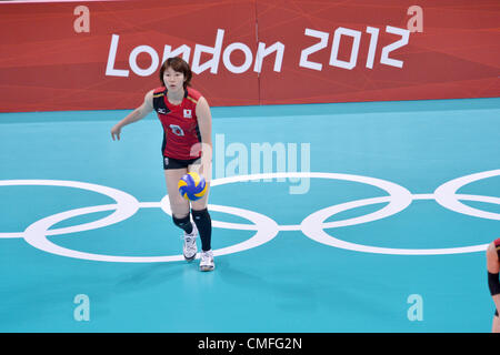 Maiko Kano (JPN),  JULY 28, 2012 - Volleyball :  Women's Preliminary Round at Earls Court  during the London 2012 Olympic Games in London, UK.   (Photo by Jun Tsukida/AFLO SPORT) [0003] Stock Photo