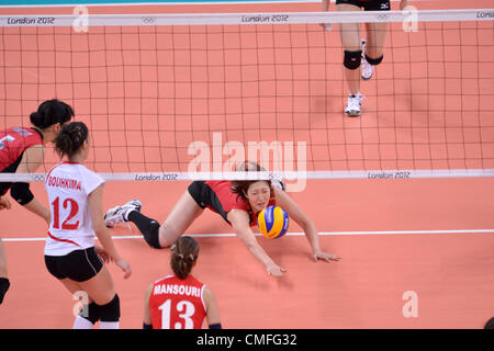 Maiko Kano (JPN),  JULY 28, 2012 - Volleyball :  Women's Preliminary Round at Earls Court  during the London 2012 Olympic Games in London, UK.   (Photo by Jun Tsukida/AFLO SPORT) [0003] Stock Photo