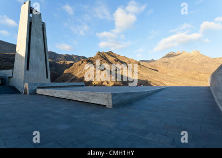 8th Aug 2012. The Plaza de Espana in Adeje, Tenerife, designed by the Canarian architect Fernando Menis. It has been nominated as a finalist in the World Architecture Festival in the category 'New and Old', to be held in Singapore from the 3rd till the 5th October 2012. Adeje, Tenerife, Canary Islands, Spain. Stock Photo