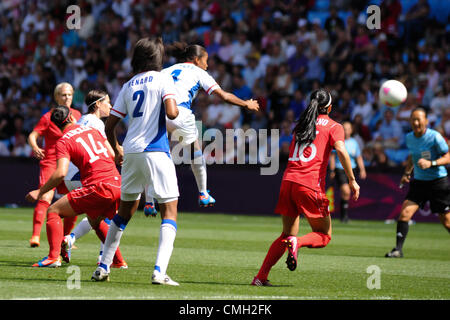 09.08.2012 Coventry, England. Laura GEORGES (France) in action during the Olympic Football Women's Bronze match play-off game between France and Canada from the City of Coventry Stadium Stock Photo