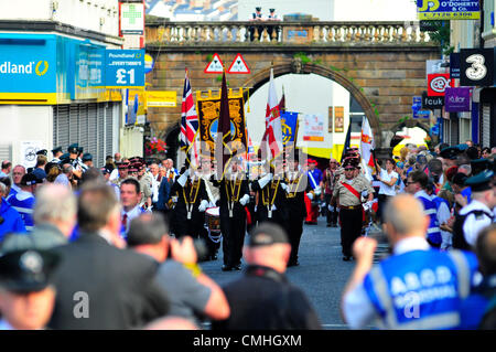 11 August 2012, Londonderry. . 10,000 Apprentice Boys of Derry and 120 bands took part in the annual Relief of Derry parade, the largest Loyal order parade held in Northern Ireland. Credit:  George Sweeney / Alamy Live News Stock Photo