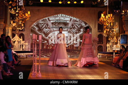 11th August, 2012, New Delhi, India - Manish Malhotra creation at the Delhi Couture Week, 2012 Stock Photo