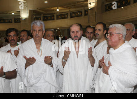 April 18, 2008 - Mecca, Mecca, Saudi Arabia - Palestinian President, Mahmoud Abbas (Abu Mazen), while performing Umrah in Mecca, on Aug. 13, 2012  (Credit Image: © Thaer Ganaim/APA Images/ZUMAPRESS.com) Stock Photo