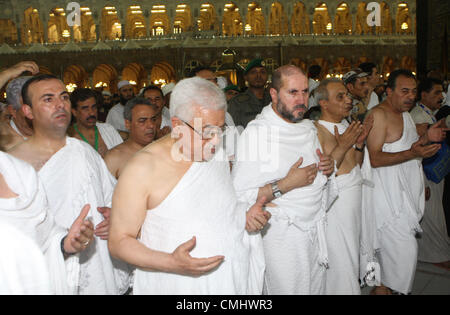 April 18, 2008 - Mecca, Mecca, Saudi Arabia - Palestinian President, Mahmoud Abbas (Abu Mazen), while performing Umrah in Mecca, on Aug. 13, 2012  (Credit Image: © Thaer Ganaim/APA Images/ZUMAPRESS.com) Stock Photo