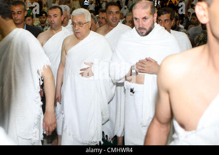 April 18, 2008 - Mecca, Mecca, Saudi Arabia - Palestinian President, Mahmoud Abbas (Abu Mazen), while performing Umrah in Mecca, on Aug. 13, 2012  (Credit Image: © Thaer Ganaim/APA Images/ZUMAPRESS.com) Stock Photo