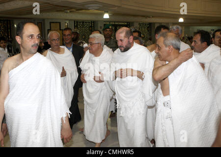 April 18, 2008 - Mecca, Mecca, Saudi Arabia - Palestinian President, Mahmoud Abbas (Abu Mazen), while performing Umrah in Mecca, on Aug. 13, 2012  (Credit Image: © Thaer Ganaim/APA Images/ZUMAPRESS.com) Stock Photo