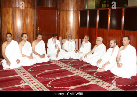 April 18, 2008 - Mecca, Mecca, Saudi Arabia - Palestinian President, Mahmoud Abbas (Abu Mazen), while performing Umrah in Mecca, on Aug. 13, 2012  (Credit Image: © Thaer Ganaim/APA Images/ZUMAPRESS.com) Stock Photo