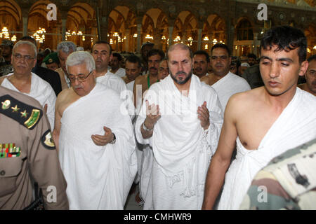 April 18, 2008 - Mecca, Mecca, Saudi Arabia - Palestinian President, Mahmoud Abbas (Abu Mazen), while performing Umrah in Mecca, on Aug. 13, 2012  (Credit Image: © Thaer Ganaim/APA Images/ZUMAPRESS.com) Stock Photo