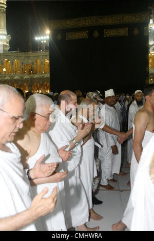 April 18, 2008 - Mecca, Mecca, Saudi Arabia - Palestinian President, Mahmoud Abbas (Abu Mazen), while performing Umrah in Mecca, on Aug. 13, 2012  (Credit Image: © Thaer Ganaim/APA Images/ZUMAPRESS.com) Stock Photo