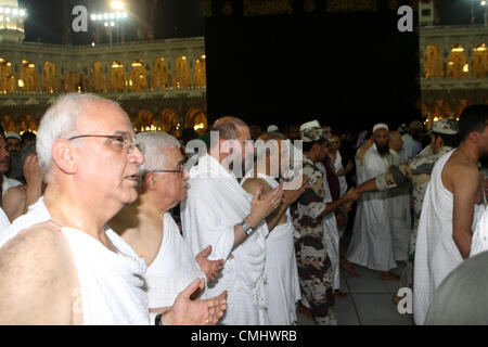 April 18, 2008 - Mecca, Mecca, Saudi Arabia - Palestinian President, Mahmoud Abbas (Abu Mazen), while performing Umrah in Mecca, on Aug. 13, 2012  (Credit Image: © Thaer Ganaim/APA Images/ZUMAPRESS.com) Stock Photo