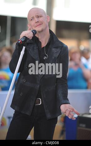 Isaac Slade on stage for NBC Today Show Concert with The Fray, Rockefeller Plaza, New York, NY August 13, 2012. Photo By: Kristin Callahan/Everett Collection Stock Photo