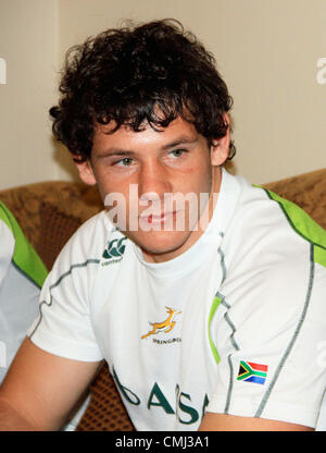 14th Aug 2012. CAPE TOWN, SOUTH AFRICA - AUGUST 14, Marcell Coetzee during the South African national rugby team press conference at Southern Sun, Cullinan Hotel on August 14, 2012 in Cape Town, South Africa Photo by Grant Pitcher / Gallo Images Stock Photo