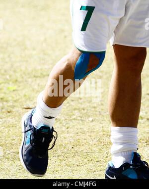 PIETERMARITZBURG, SOUTH AFRICA - AUGUST 14,Delron Buckley during the Maritzburg United media open day at Harry Gwala Stadium on August 14, 2012 in Pietermaritzburg, South Africa Photo by Anesh Debiky / Gallo Images Stock Photo