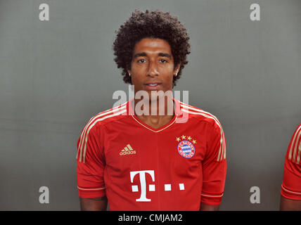 07.30.2012. Munich, Germany.  Preseason club photoshoot for  Bundesliga Club FC Bayern Munich on 30 July 2012 in Munich: Dante Stock Photo