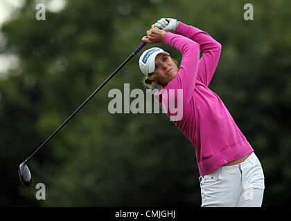 Buckinghamshire, England, UK. Thursday 16th August 2012. Norway's Marianne Skarpnord in action during the first round of the ISPS Handa Ladies British Masters event at The Buckinghamshire Golf Club, Denham, Greater London. Stock Photo