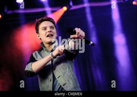 Aug. 16, 2012 - Toronto, Ontario, Canada - English singer Conor Maynard performs on stage at Molson Amphitheatre on KiSS 92.5 Wham Bam in Toronto (Credit Image: © Igor Vidyashev/ZUMAPRESS.com) Stock Photo