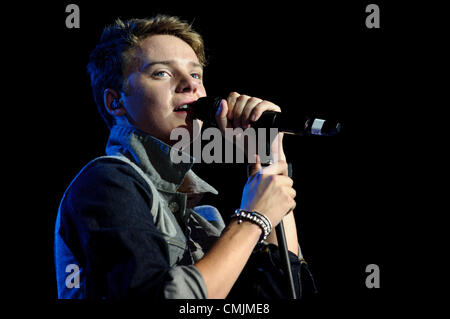 Aug. 16, 2012 - Toronto, Ontario, Canada - English singer Conor Maynard performs on stage at Molson Amphitheatre on KiSS 92.5 Wham Bam in Toronto (Credit Image: © Igor Vidyashev/ZUMAPRESS.com) Stock Photo