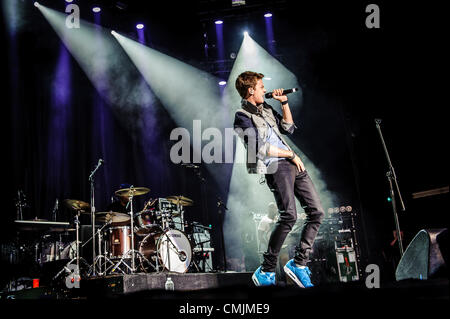 Aug. 16, 2012 - Toronto, Ontario, Canada - English singer Conor Maynard performs on stage at Molson Amphitheatre on KiSS 92.5 Wham Bam in Toronto (Credit Image: © Igor Vidyashev/ZUMAPRESS.com) Stock Photo