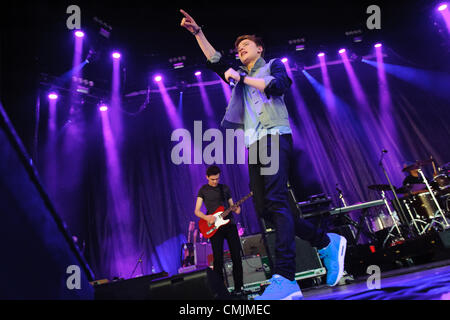 Aug. 16, 2012 - Toronto, Ontario, Canada - English singer Conor Maynard performs on stage at Molson Amphitheatre on KiSS 92.5 Wham Bam in Toronto (Credit Image: © Igor Vidyashev/ZUMAPRESS.com) Stock Photo