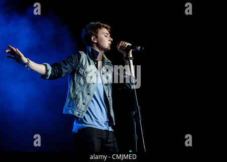 Aug. 16, 2012 - Toronto, Ontario, Canada - English singer Conor Maynard performs on stage at Molson Amphitheatre on KiSS 92.5 Wham Bam in Toronto (Credit Image: © Igor Vidyashev/ZUMAPRESS.com) Stock Photo