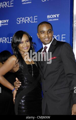 Bobbi Kristina Brown, Nick Gordon at arrivals for SPARKLE Premiere, Grauman's Chinese Theatre, Los Angeles, CA August 16, 2012. Photo By: Michael Germana/Everett Collection Stock Photo