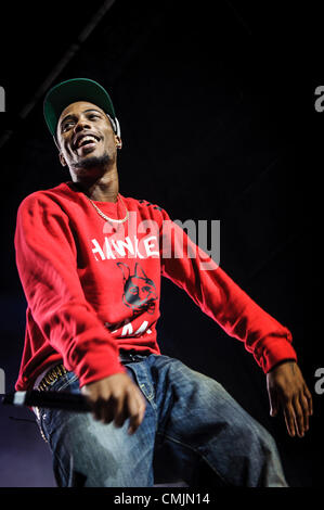 Aug. 16, 2012 - Toronto, Ontario, Canada - American rapper, singer-songwriter and record producer B.O.B (BOBBY RAY SIMMONS JR.) performs on stage at Molson Amphitheatre on KiSS 92.5 Wham Bam in Toronto (Credit Image: © Igor Vidyashev/ZUMAPRESS.com) Stock Photo