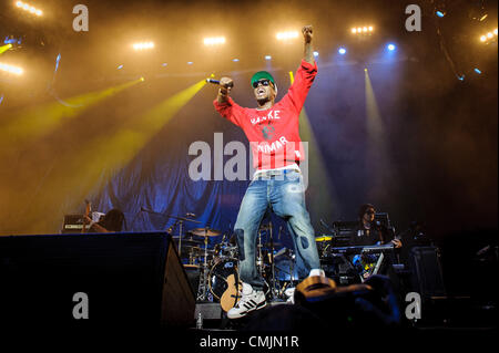 Aug. 16, 2012 - Toronto, Ontario, Canada - American rapper, singer-songwriter and record producer B.O.B (BOBBY RAY SIMMONS JR.) performs on stage at Molson Amphitheatre on KiSS 92.5 Wham Bam in Toronto (Credit Image: © Igor Vidyashev/ZUMAPRESS.com) Stock Photo