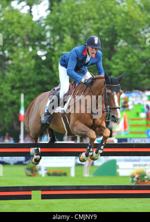 France's Kevin Staut on the horse Queen's Balou B during the World Cup ...