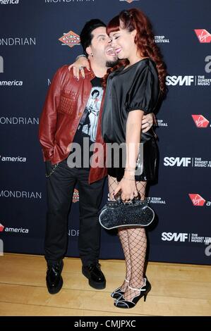 Destin Pfaff, Rachel Federoff at arrivals for 5th Annual Sunset Strip Music Festival Official VIP Party, SkyBar at Mondrian Los Angeles, Los Angeles, CA August 17, 2012. Photo By: Sara Cozolino/Everett Collection Stock Photo