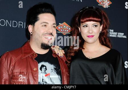 Destin Pfaff, Rachel Federoff at arrivals for 5th Annual Sunset Strip Music Festival Official VIP Party, SkyBar at Mondrian Los Angeles, Los Angeles, CA August 17, 2012. Photo By: Sara Cozolino/Everett Collection Stock Photo