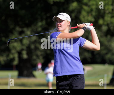 Denham, Greater London, UK. August 18th, 2012. England's Charley Hull in action during the third and final round of the ISPS Handa Ladies British Masters event at The Buckinghamshire Golf Club. Stock Photo