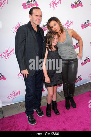 Aug. 21, 2012 - Los Angeles, California, U.S. - Clark Gregg; Jennifer Grey; Stella Gregg attend 25th Anniversary Of Lionsgate's ''Dirty Dancing'' 21st August 2012 held at The Grauman's Chinese Theatre,Hollywood.CA.USA.(Credit Image: Â© TLeopold/Globe Photos/ZUMAPRESS.com) Stock Photo