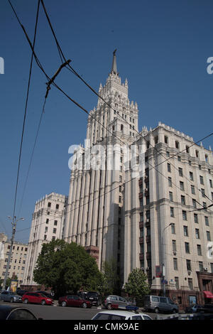 May 5, 2008 - Moscow, Russia - Stalinist architecture (Stalin's Empire style or Stalin's Neo-renaissance), also referred to as Stalinist Gothic, or Socialist Classicism, is a term given to architecture of the Soviet Union under the leadership of Joseph Stalin...Stalinist architecture is associated with the socialist realism school of art and architecture...Pictured: Stalin's Empire style skyscraper of the Red Gates Administrative Building in Moscow. (Credit Image: © PhotoXpress/ZUMAPRESS.com) Stock Photo