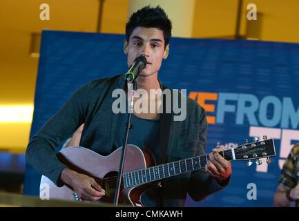 Siva Kaneswaran on stage for Live From T5 - The Wanted in Concert, JFK International Airport, New York, USA. August 22, 2012. Stock Photo