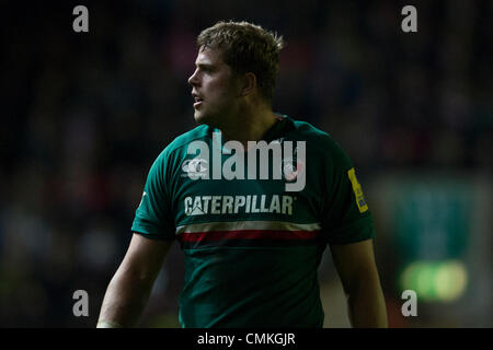 Leicester, UK. 2nd November 2013. Ed SLATER (Leicester Tigers). Action from the Aviva Premiership match between Leicester Tigers and Harlequins played at Welford Road, Leicester on Saturday 2 November 2013. Credit: Graham Wilson / Pipeline Images/ Alamy Live News
