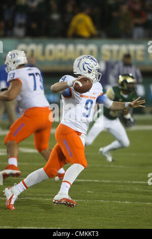 Boise State quarterback Grant Hedrick (9) in the first half during the ...