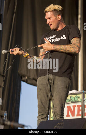 New Orleans, Louisiana, USA. 2nd Nov, 2013. Vocalist JORDAN PUNDIK of New Found Glory performs at 2013 Voodoo Music and Arts Experience in New Orleans, Louisiana Credit:  Daniel DeSlover/ZUMAPRESS.com/Alamy Live News Stock Photo
