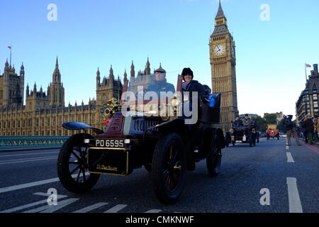 London, UK. 3rd Nov, 2013. London to Brighton Veteran Car Run starts early sunday morning. Credit:  Rachel Megawhat/Alamy Live News