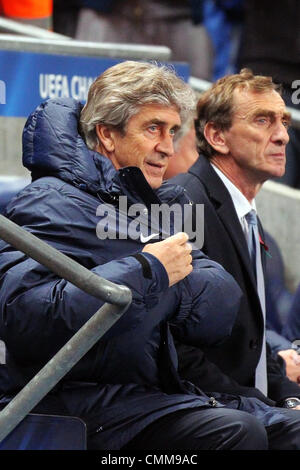Manchester, UK. 05th Nov, 2013. Manchester City Manager Manuel Pellegrini during the Champions League group D game between Manchester City and CSKA Moscow from the City of Manchester Stadium. Credit:  Action Plus Sports/Alamy Live News Stock Photo