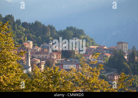 Civenna at sunrise, Bellagio, Lake Como, Lombardy, Italy, Europe Stock Photo